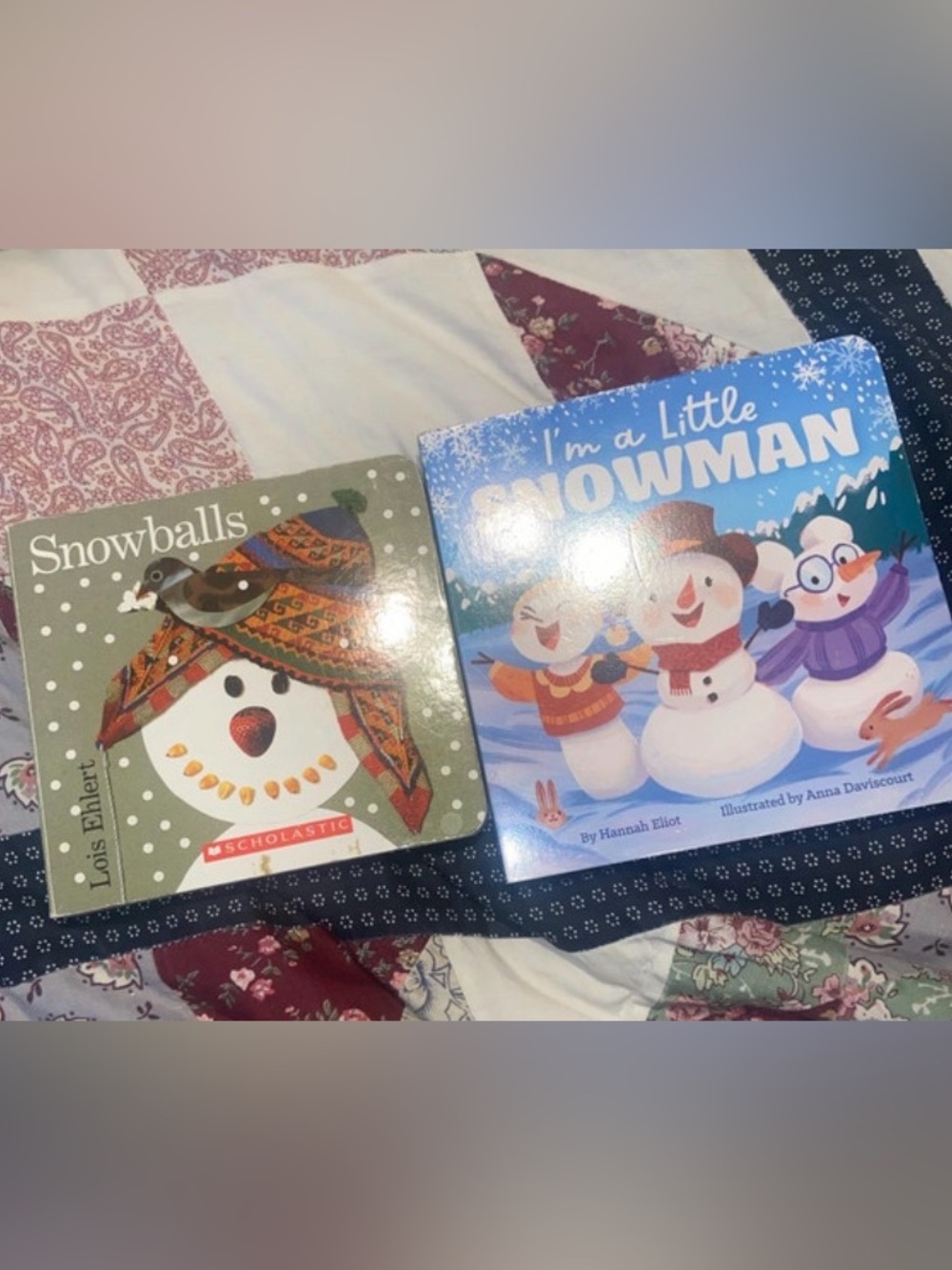 Scholastic Blue & White Snowman Board Book Bundle